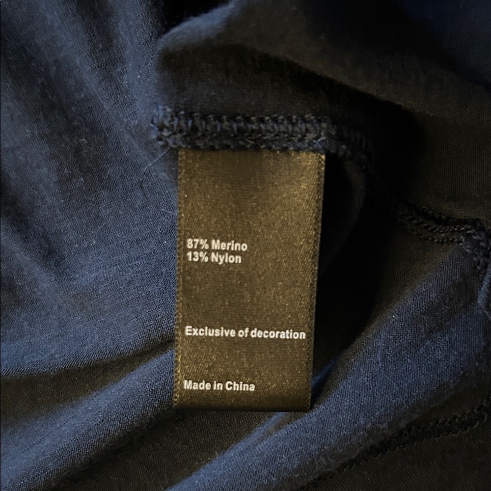 PROOF Navy Blue Merino Wool Polo Shirt - Picture 6 of 11